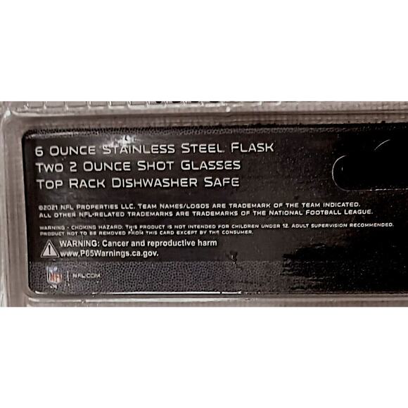 NFL PHILADELPHIA EAGLES Flask w 2 Shot Glasses Set Brushed Stainless Steel NEW!! - Picture 4 of 4